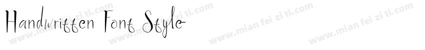 Handwritten Font Style字体转换
